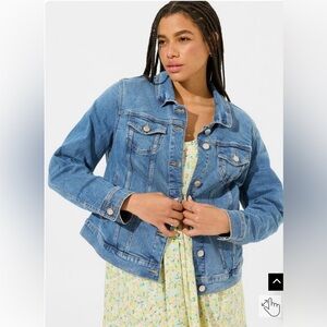 Torrid Denim Vintage Stretch Trucker Jacket, 1X